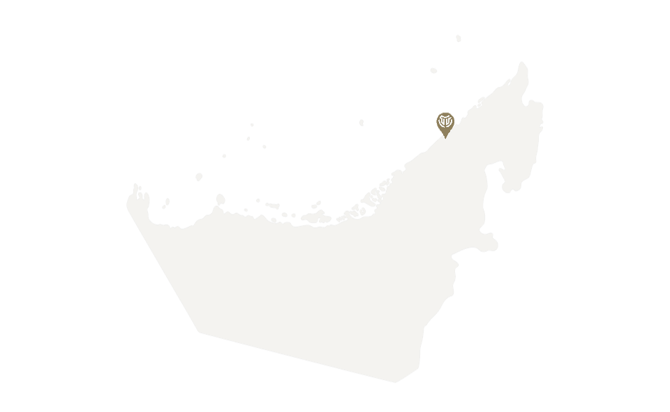 Map of the UAE showing the Les Toises Dubai clinic